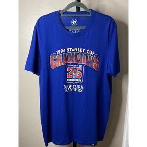NY RANGERS 1994 CHAMPIONSHIP 25 ANNIVERSARY T SHIRT M STANLEY CUP MSG MESSIER